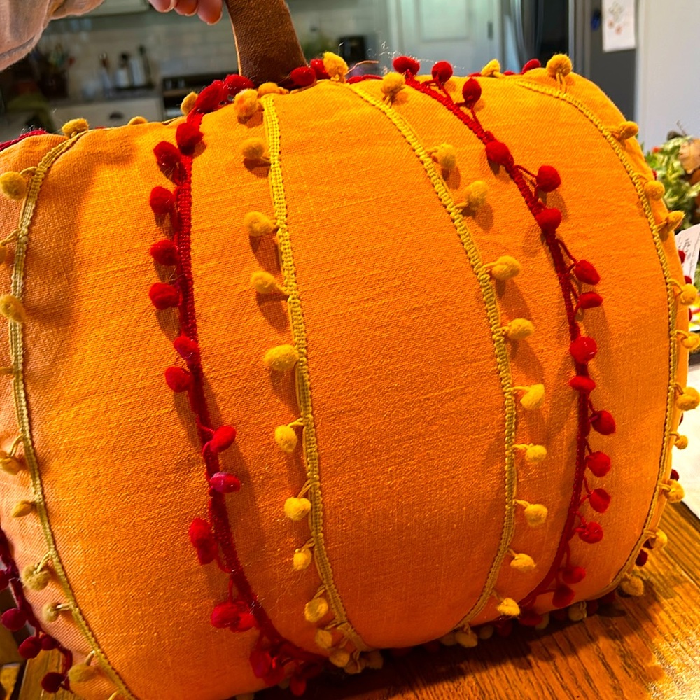 NWT pumpkin pillow.